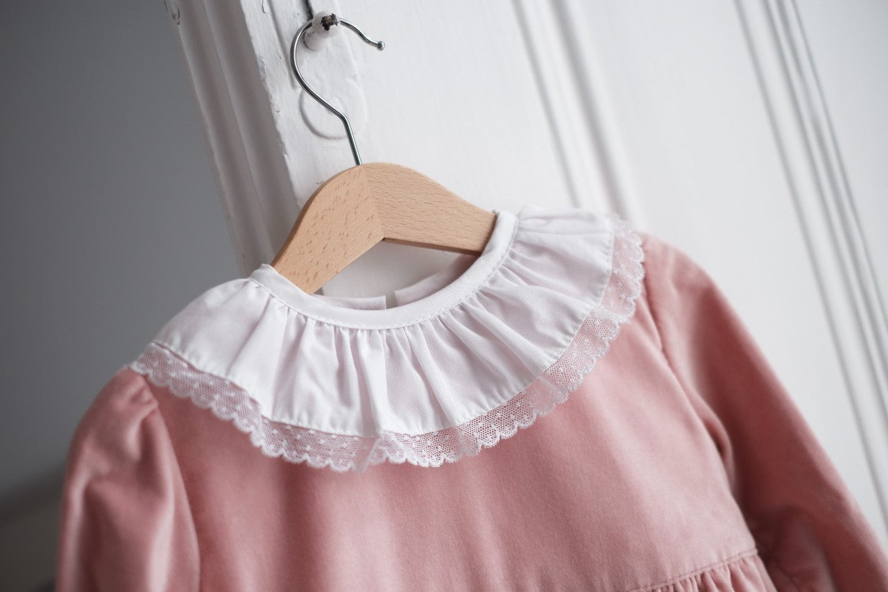 Vestido Veludo Rosa
