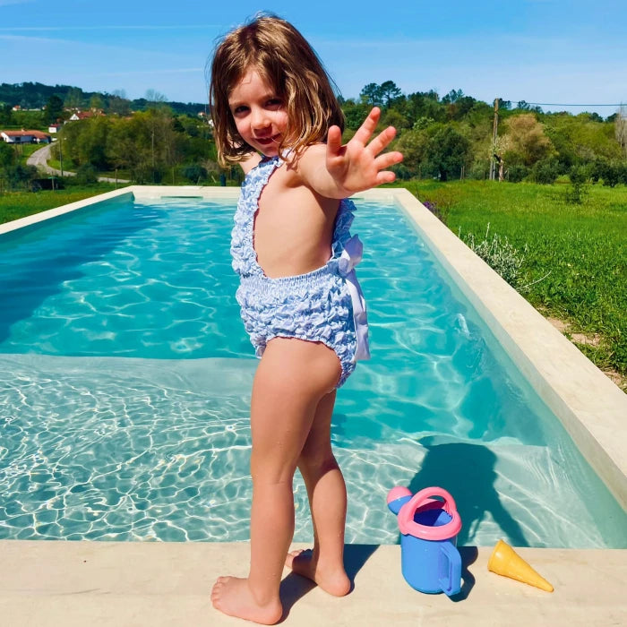 Fato Banho Favos Menina Azul