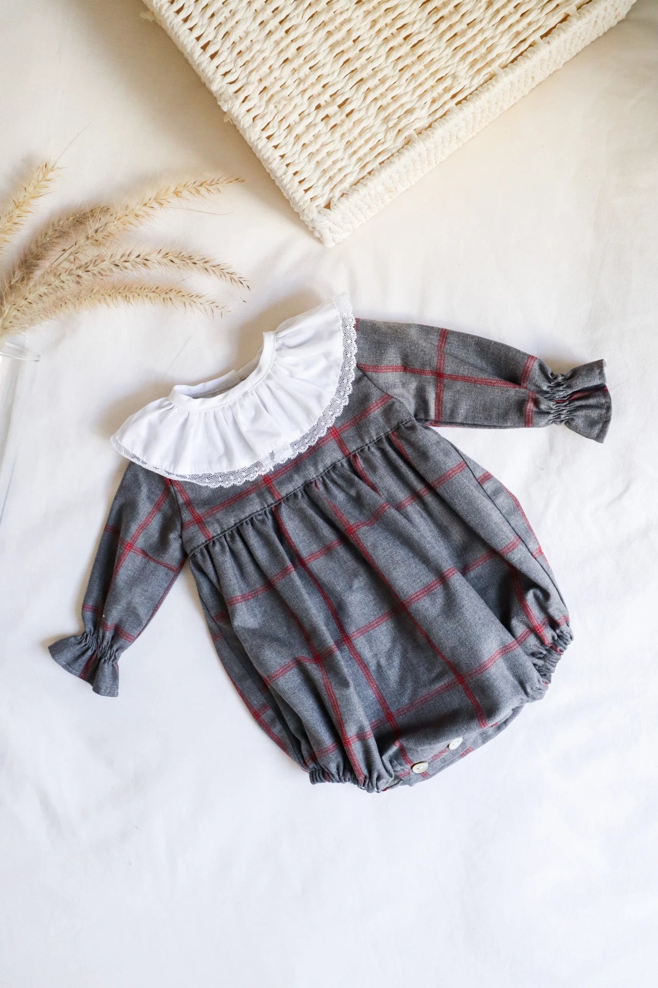 Fofo Xadrez Bordeaux Renda